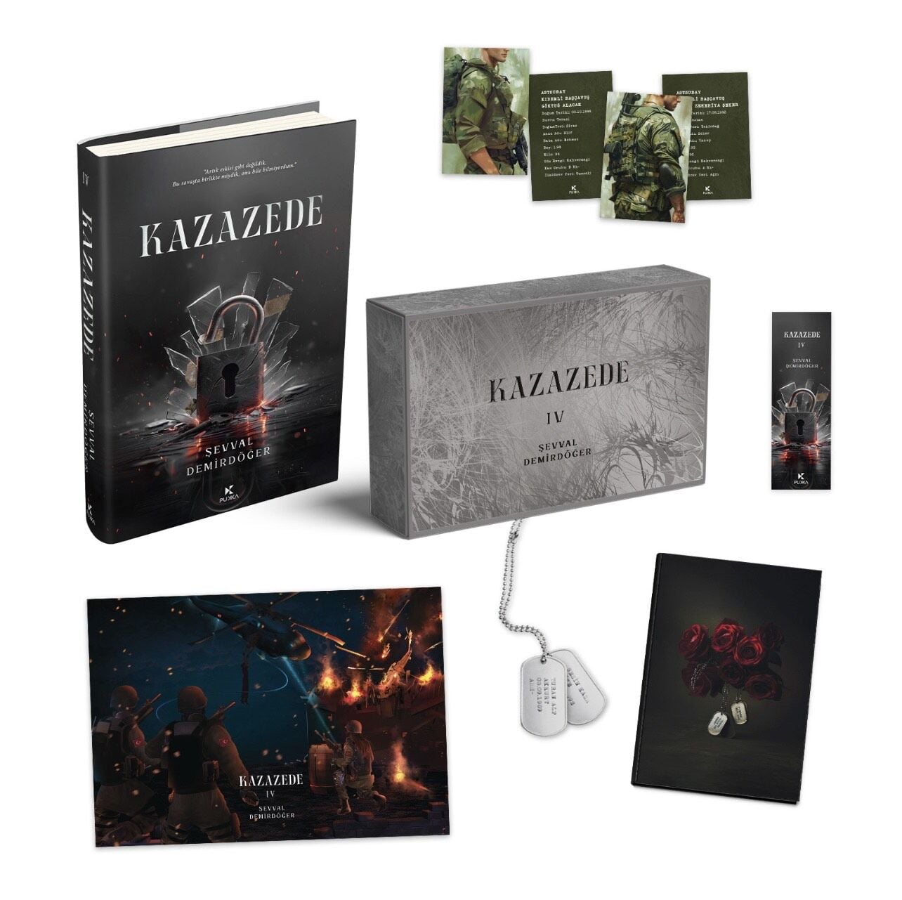 ÖZEL SERİ KAZAZEDE 4 CİLTLİ ASKERİ KÜNYE HEDİYELİ-ŞEVVAL DEMİRDÖĞER
