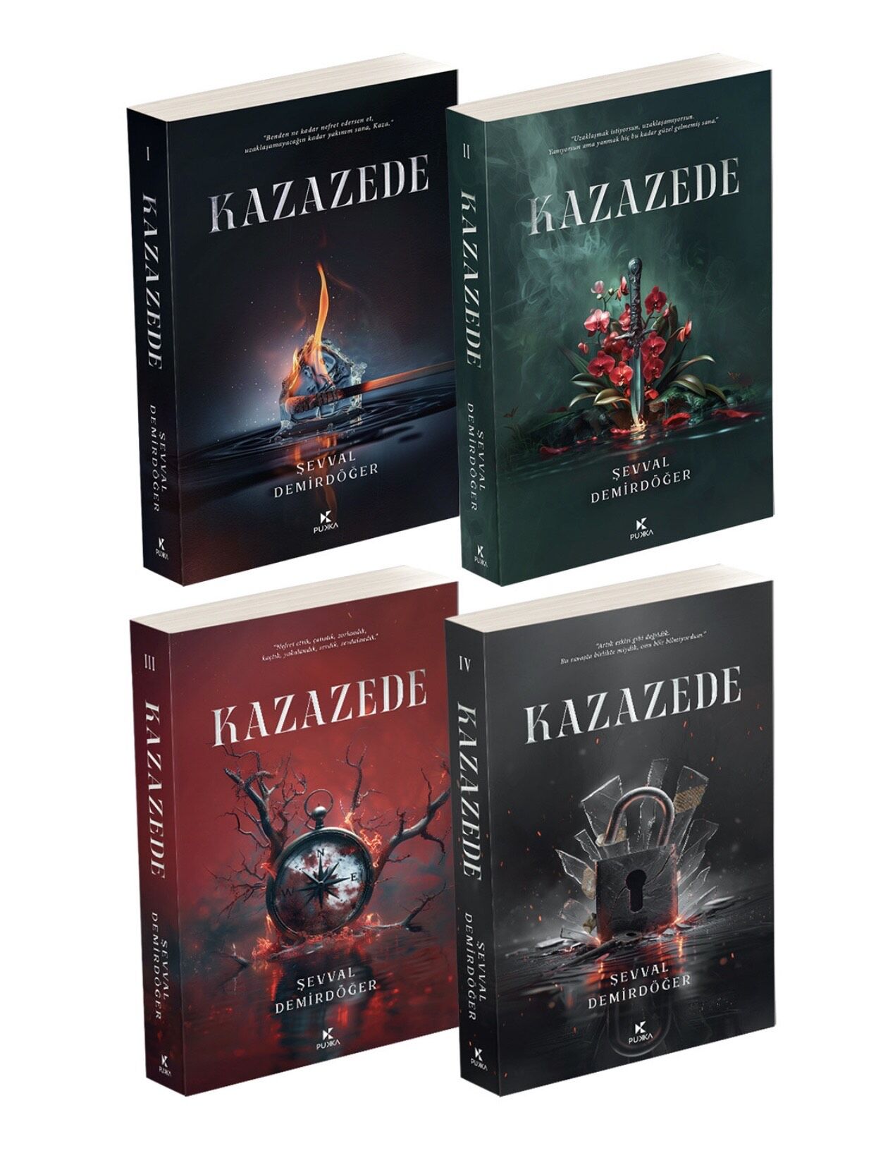 KAZAZEDE 1-2-3-4 CİLTSİZ-ŞEVVAL DEMİRDÖĞER