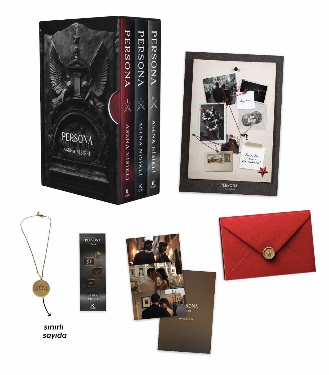 KOLYE HEDİYELİ KUTULU PERSONA 1-2-3 CİLTLİ SET-ASENA NİŞİKLİ