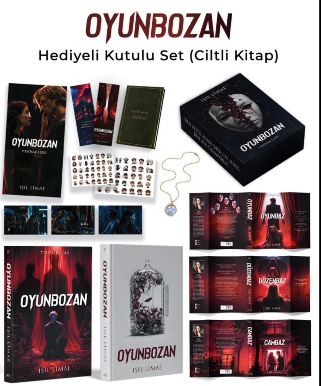 ONYX KUTULU 7 TUTSAK 1 ÖLÜ SERİSİ KOLYE HEDİYELİ OYUNBOZAN 4 SET-IŞIL LİMAE